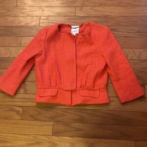 Tibi Coral Cropped Blazer